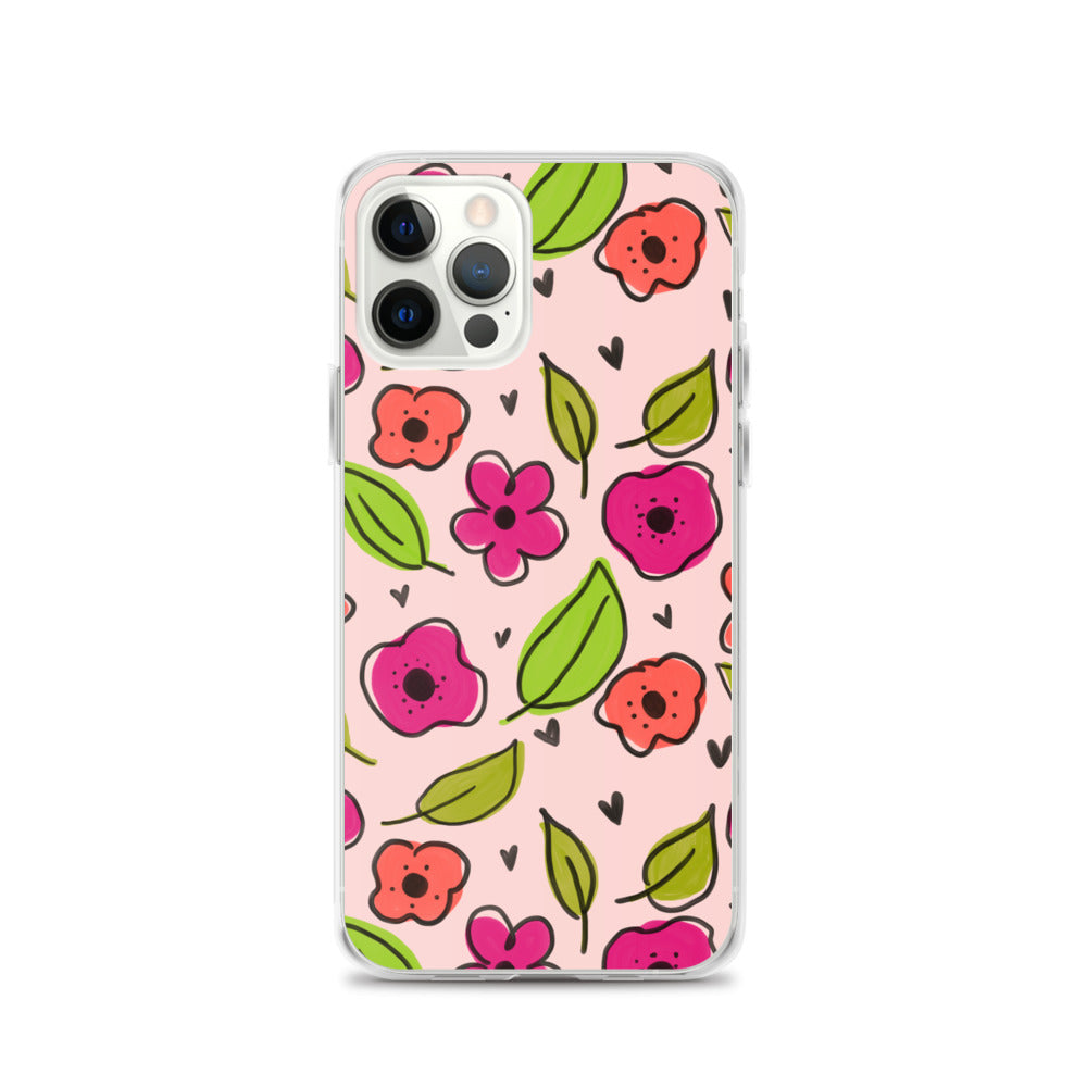 Pink Floral iPhone Case