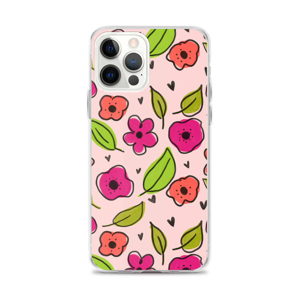Pink Floral iPhone Case