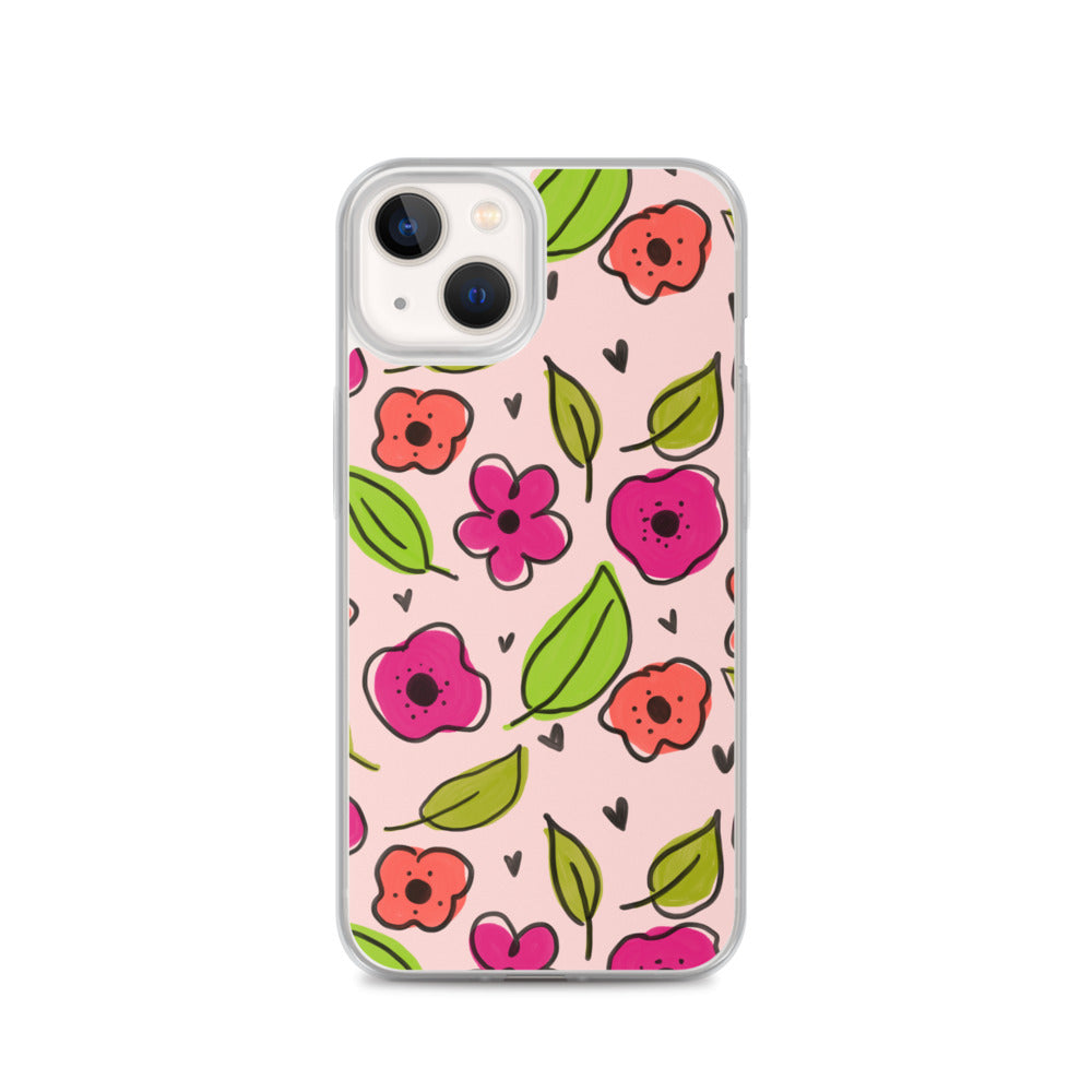 Pink Floral iPhone Case