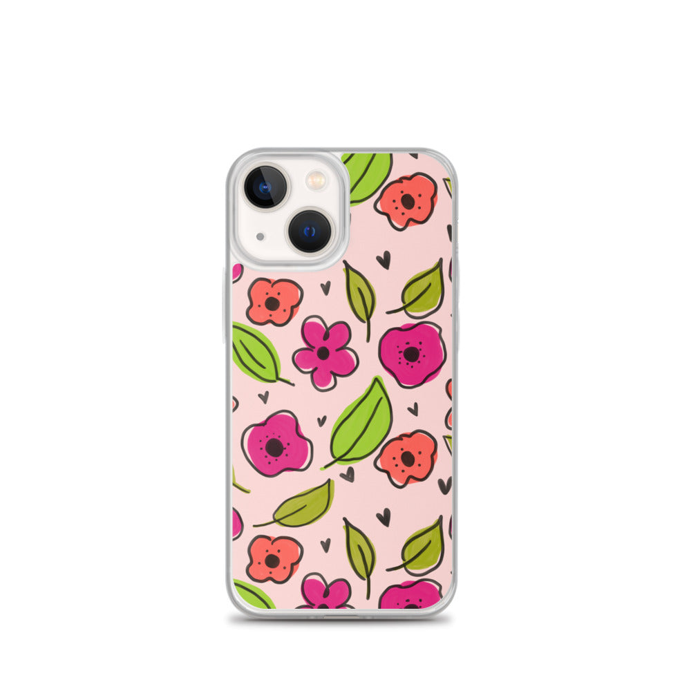 Pink Floral iPhone Case