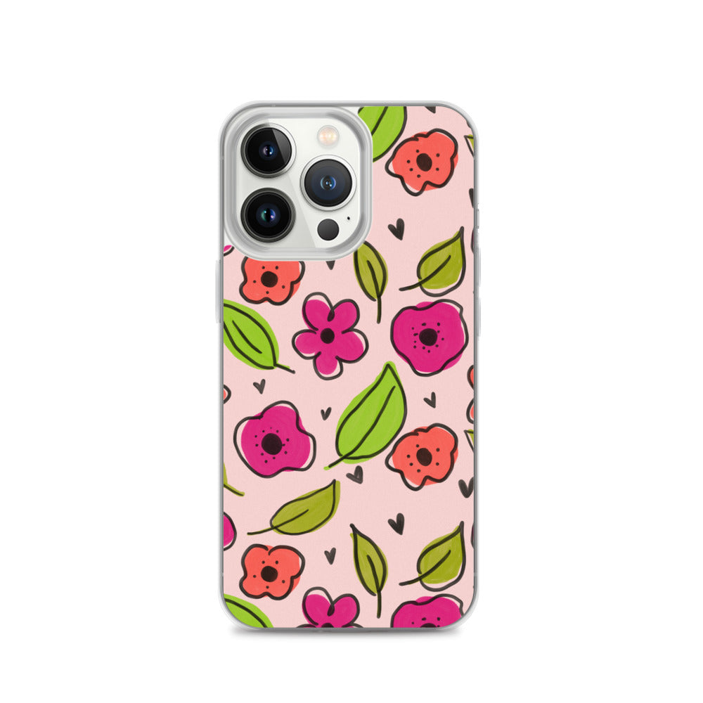 Pink Floral iPhone Case