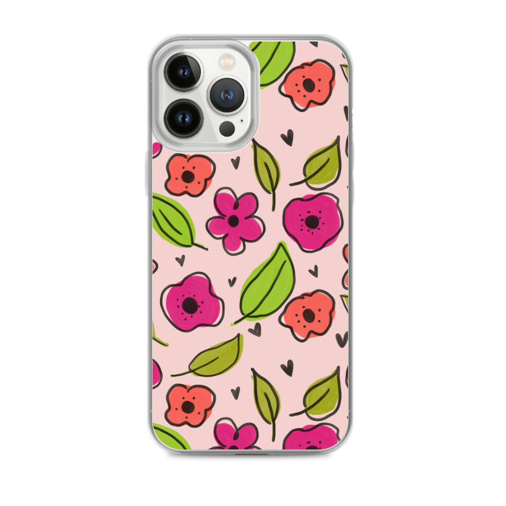 Pink Floral iPhone Case