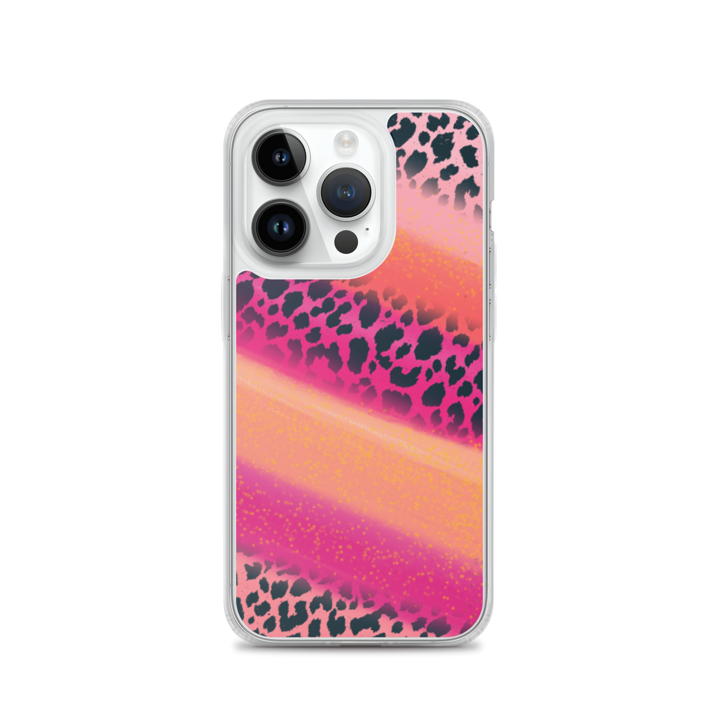 Pink Watercolor Cheetah Print iPhone Case