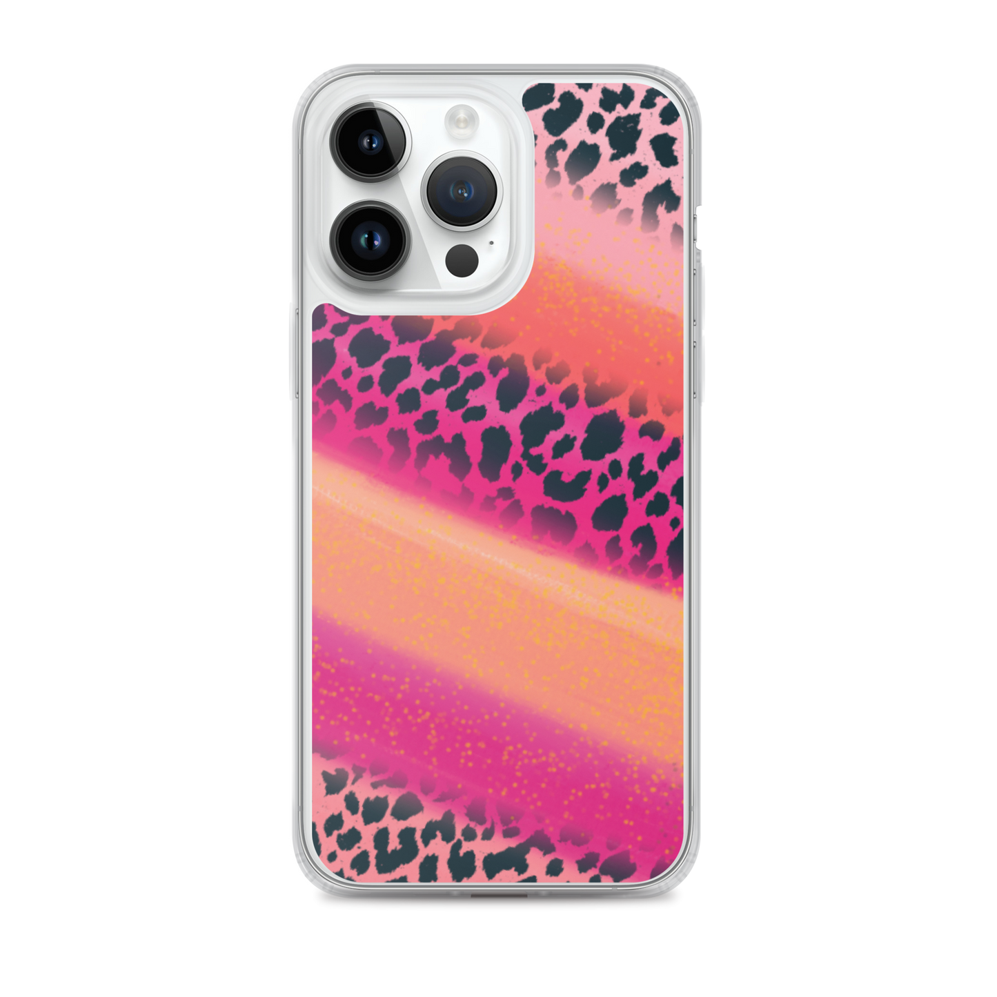 Pink Watercolor Cheetah Print iPhone Case