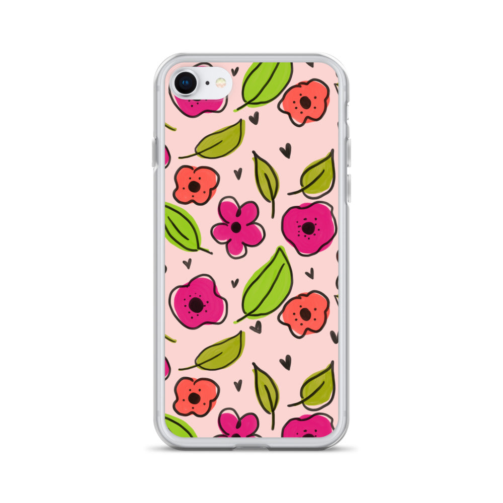 Pink Floral iPhone Case
