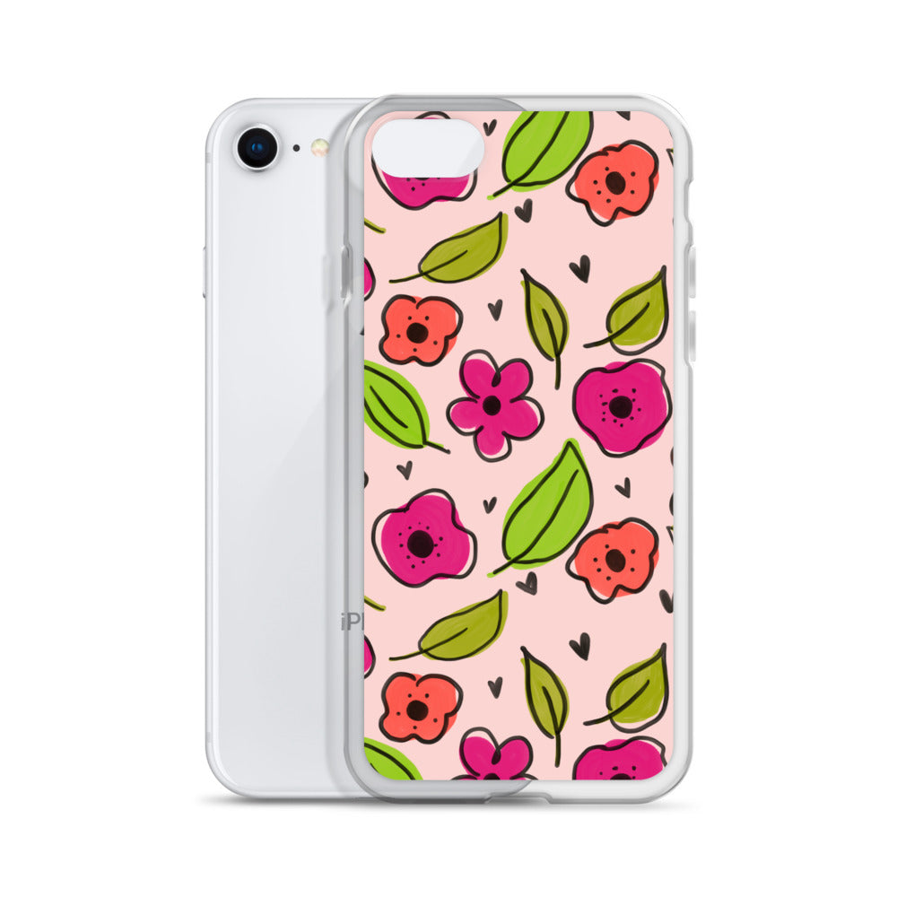Pink Floral iPhone Case