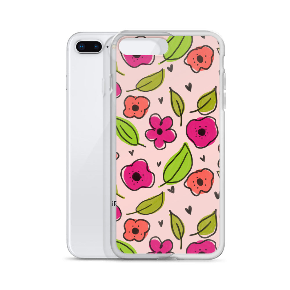 Pink Floral iPhone Case