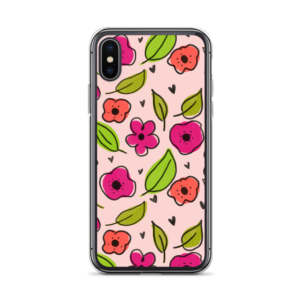 Pink Floral iPhone Case