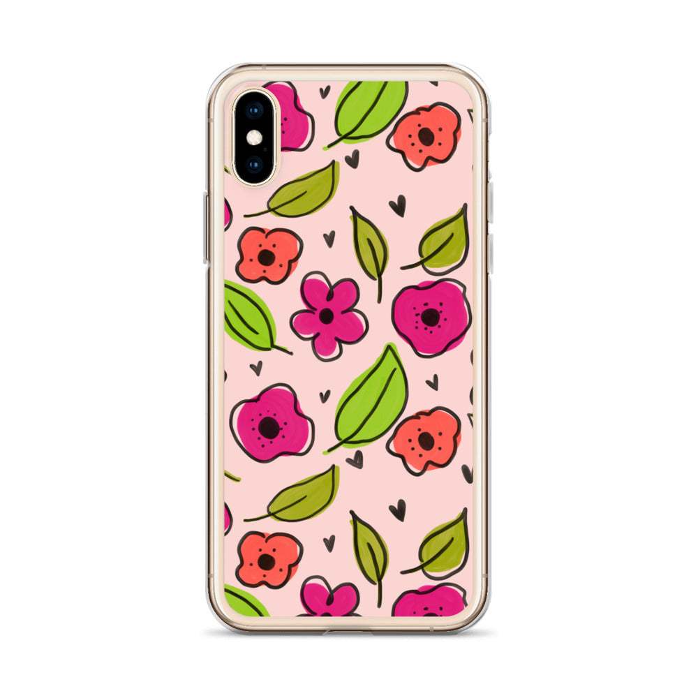 Pink Floral iPhone Case