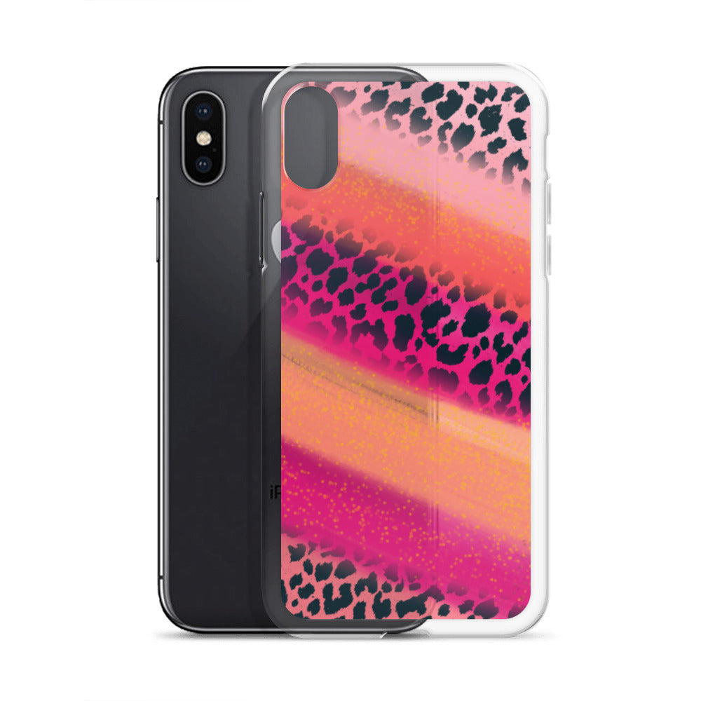 Pink Watercolor Cheetah Print iPhone Case