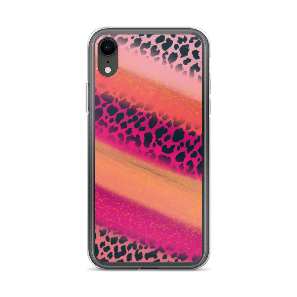 Pink Watercolor Cheetah Print iPhone Case
