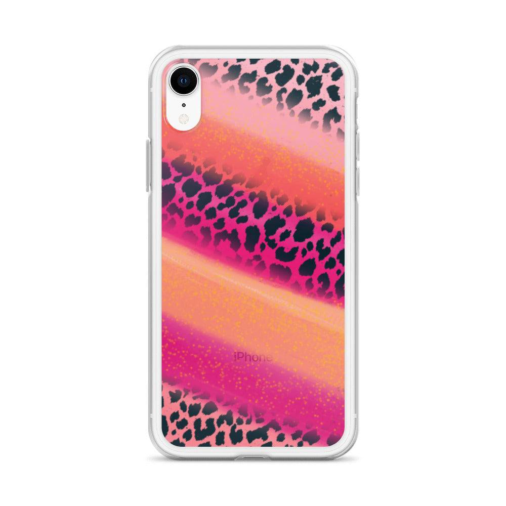Pink Watercolor Cheetah Print iPhone Case