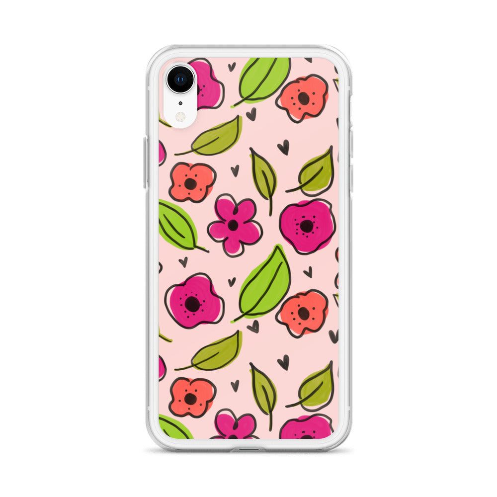 Pink Floral iPhone Case