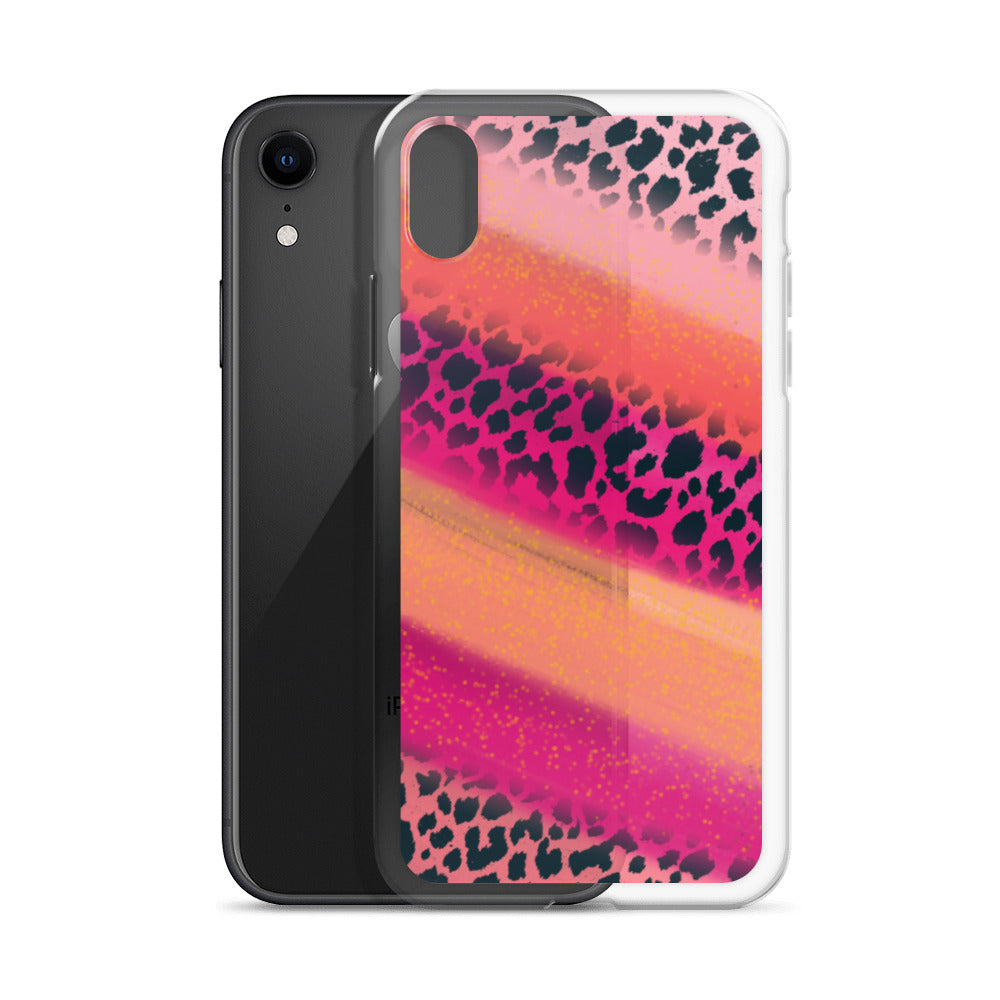 Pink Watercolor Cheetah Print iPhone Case