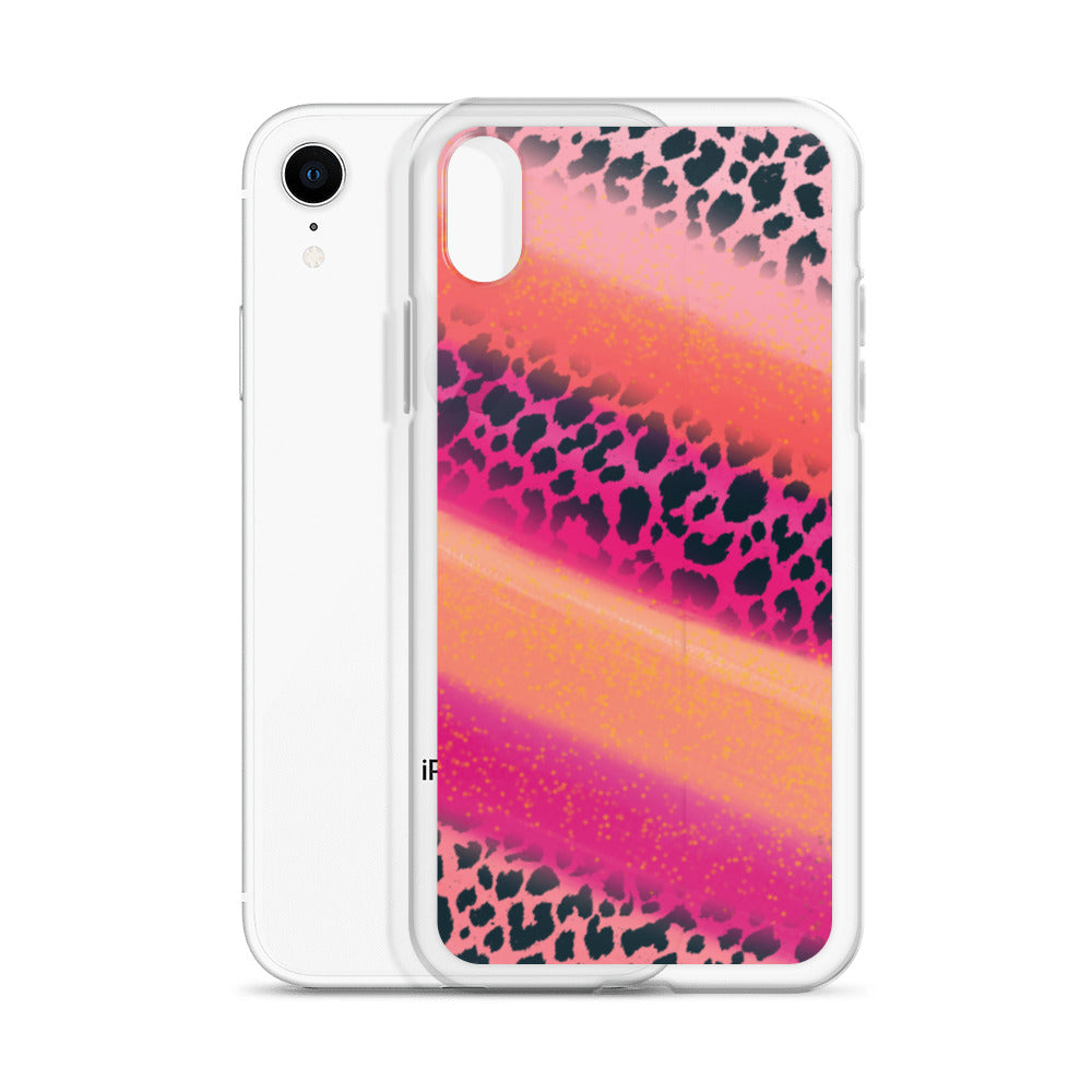 Pink Watercolor Cheetah Print iPhone Case