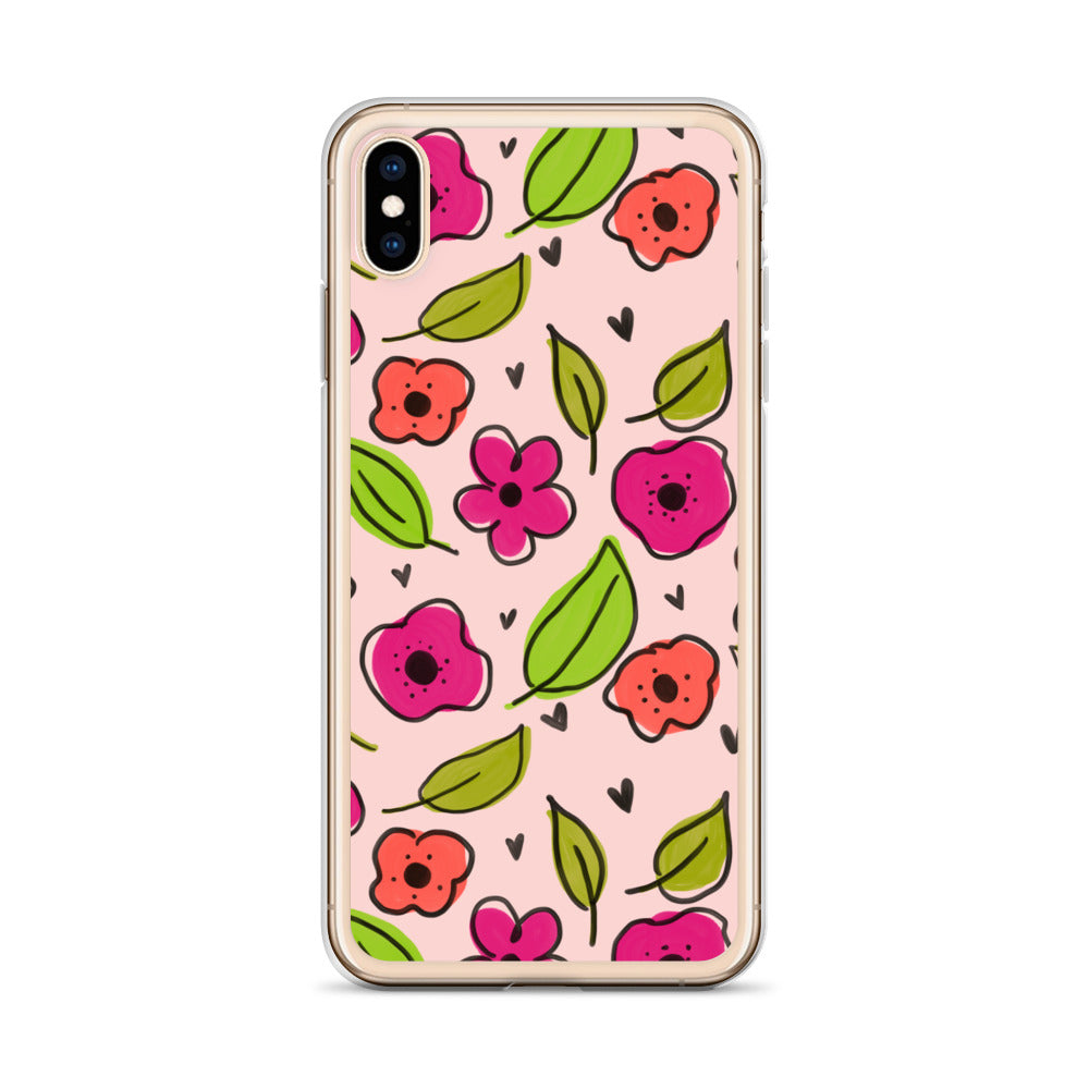 Pink Floral iPhone Case