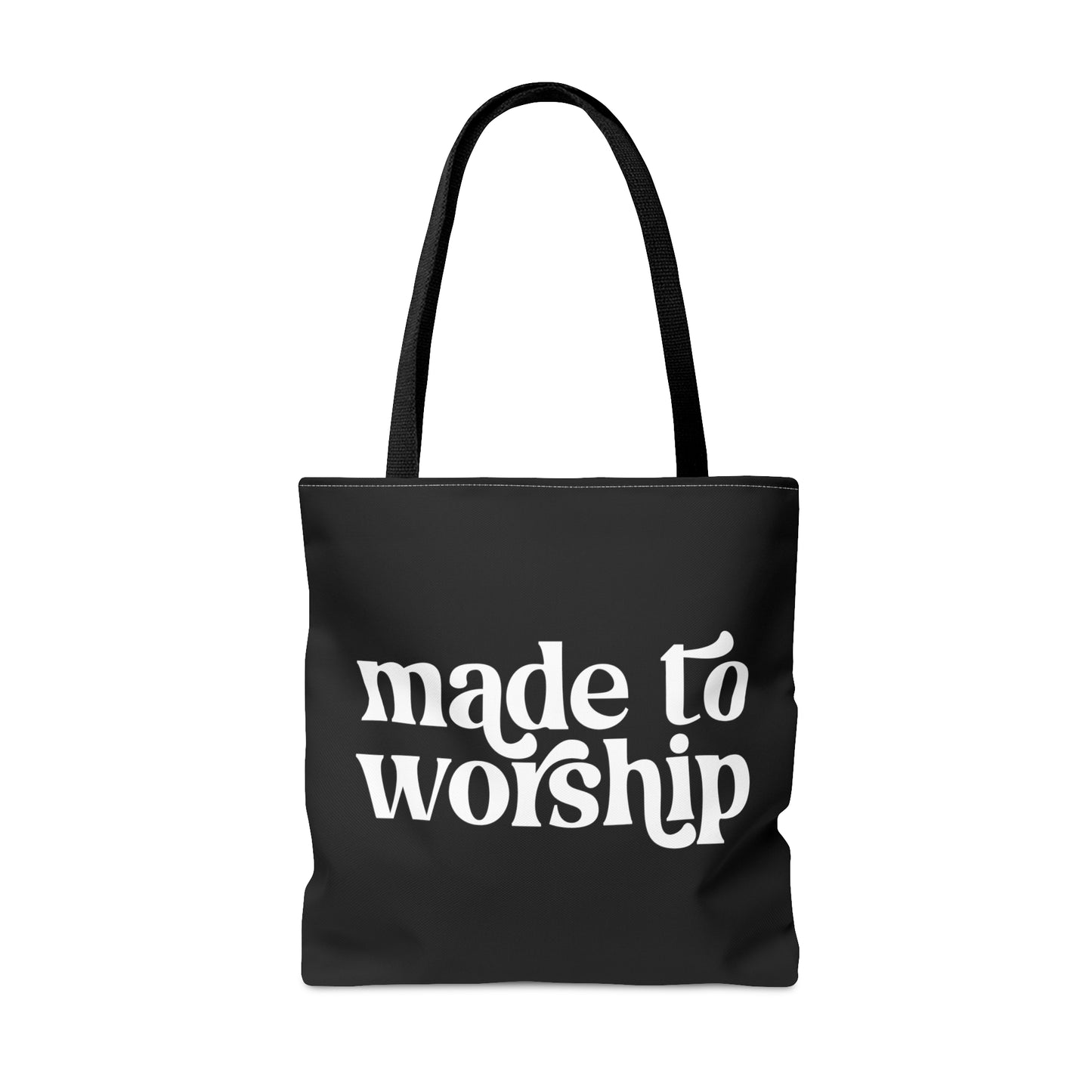 Made to Worship Black Tote Bag