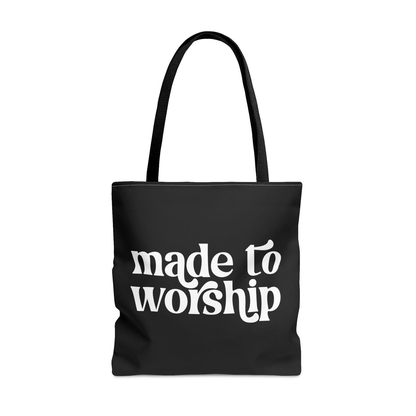 Made to Worship Black Tote Bag