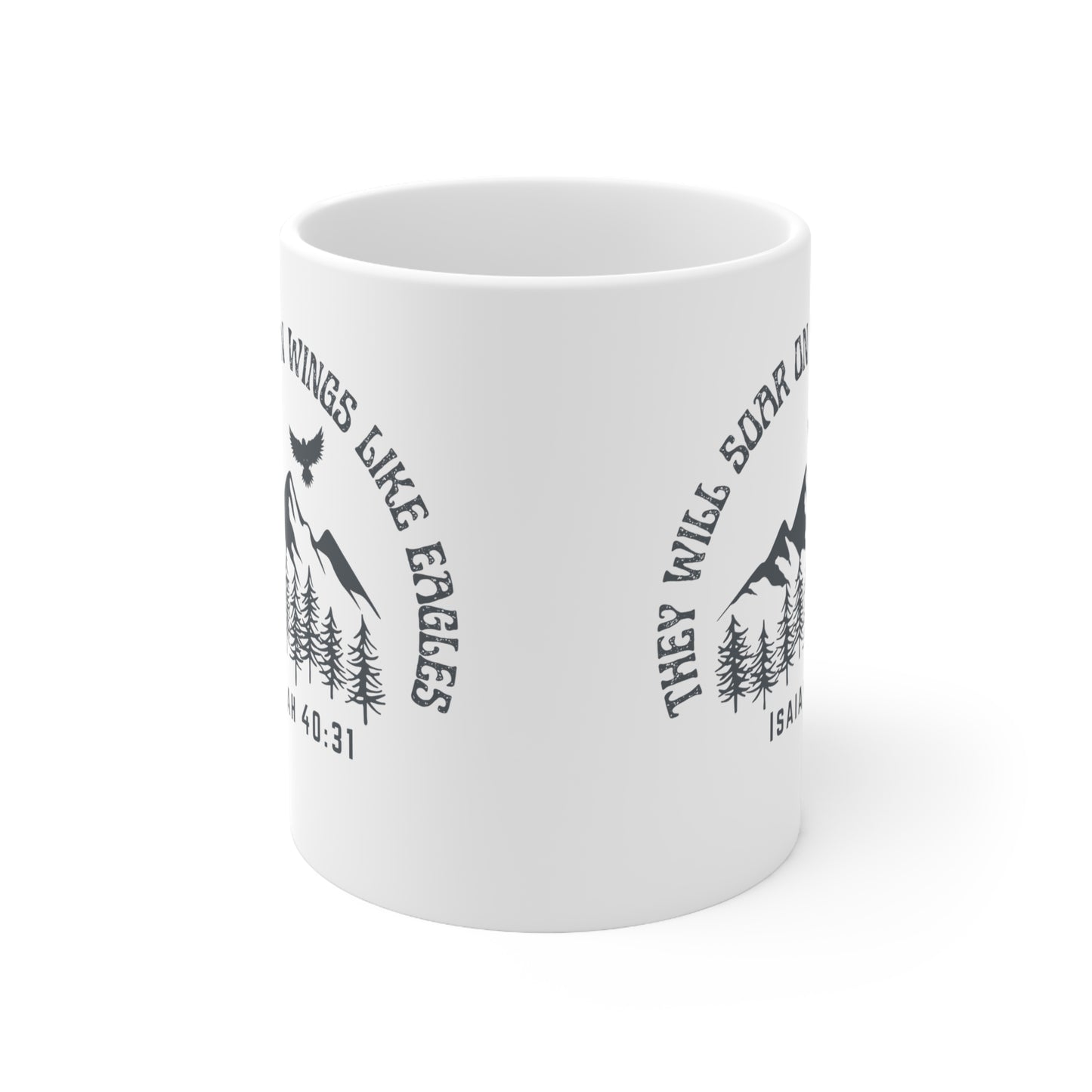 Christian Coffee  Mug | Isaiah 40:31 Bible Verse 11 oz Ceramic Mug