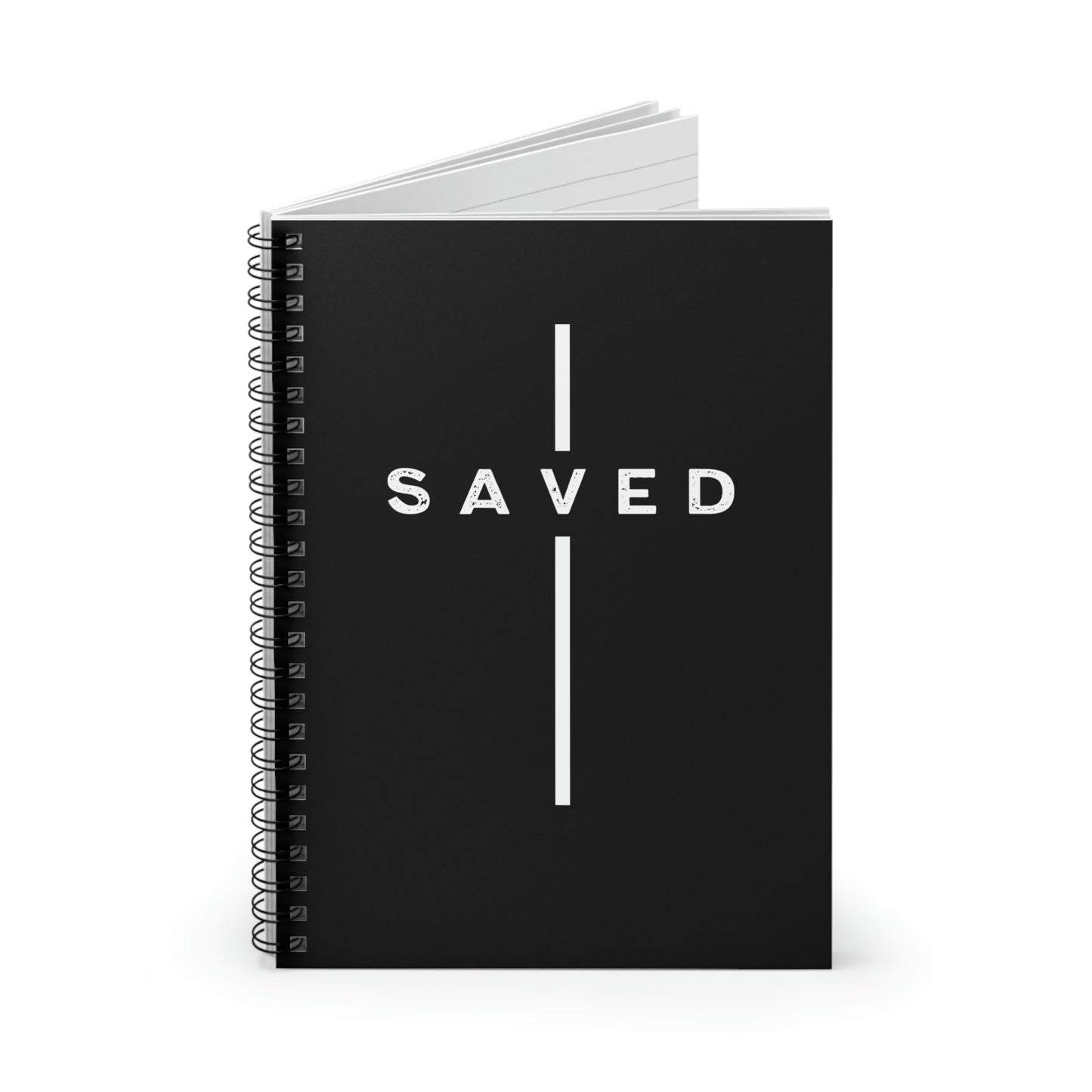 Saved- Lined Spiral Notebook Prayer Journal