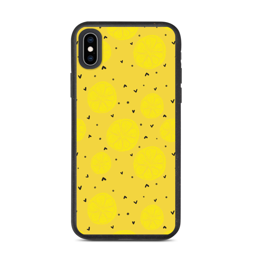 Yellow Lemon Biodegradable phone case