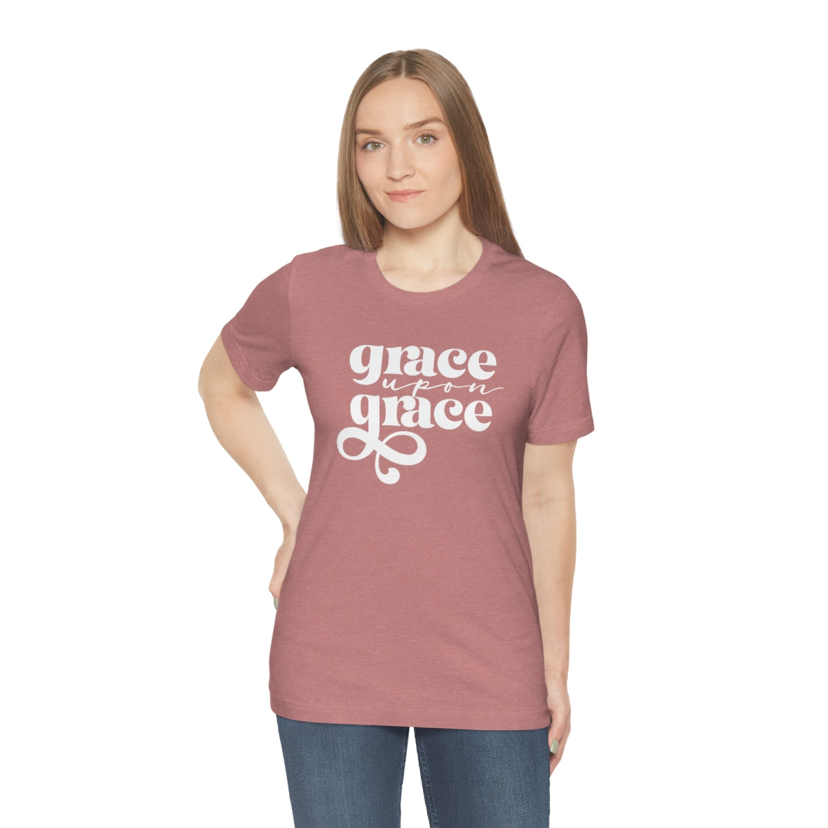 Grace Upon Grace Short Sleeve T-Shirt | Mauve