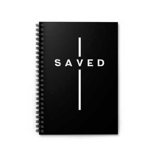 Saved- Lined Spiral Notebook Prayer Journal
