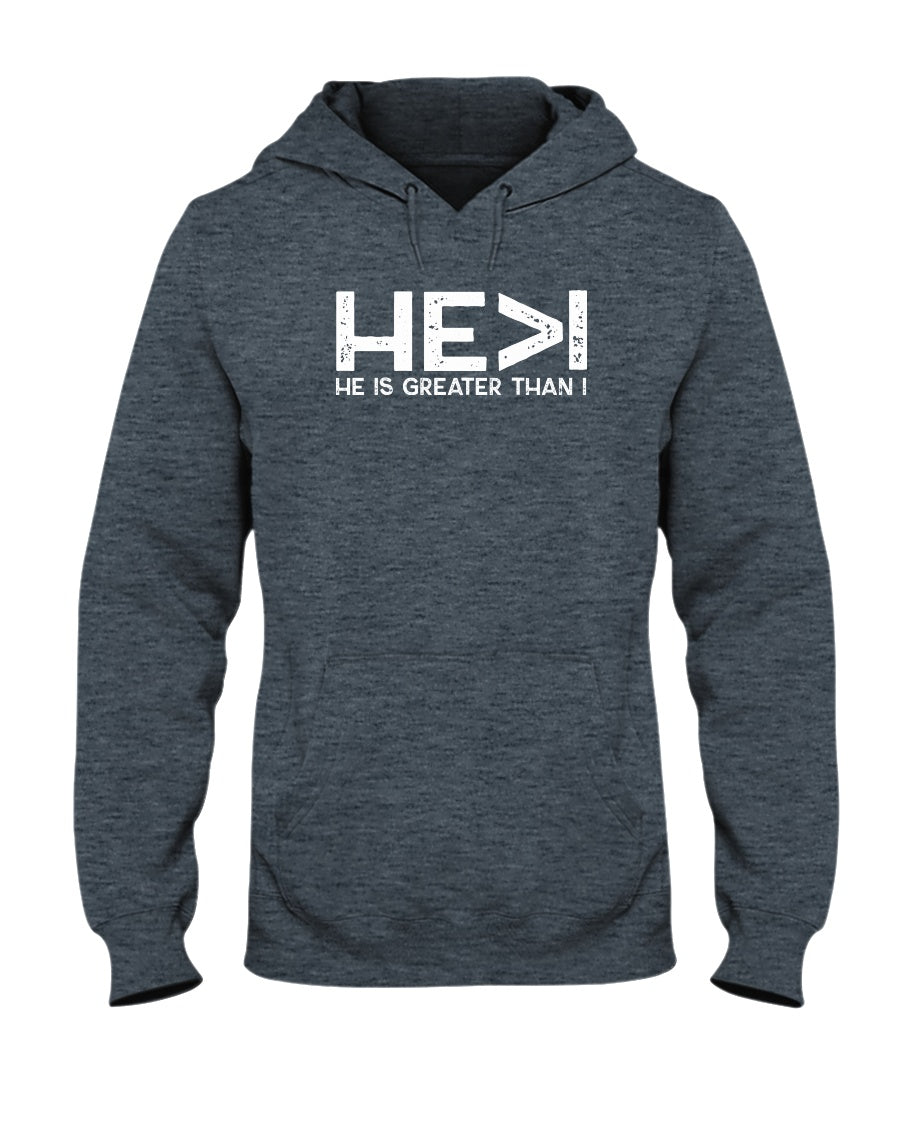 He is Greater Than I Christian Hoodie
